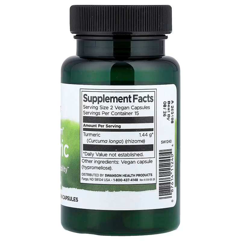 SWANSON TURMERIC 720MG 30 CAPSULES SWANSON