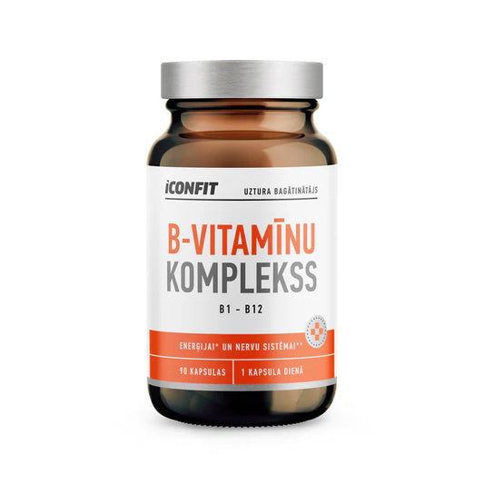 ICONFIT kapsulas B vitamīnu komplekss 150 ml (90 gab.)