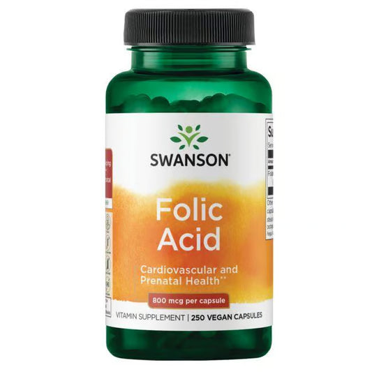 SWANSON FOLIC ACID 800 MCG 250 capsules SWANSON