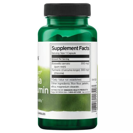 SWANSON FULL SPECT BOSWELLIA & CURCUMIN 60 capsules SWANSON