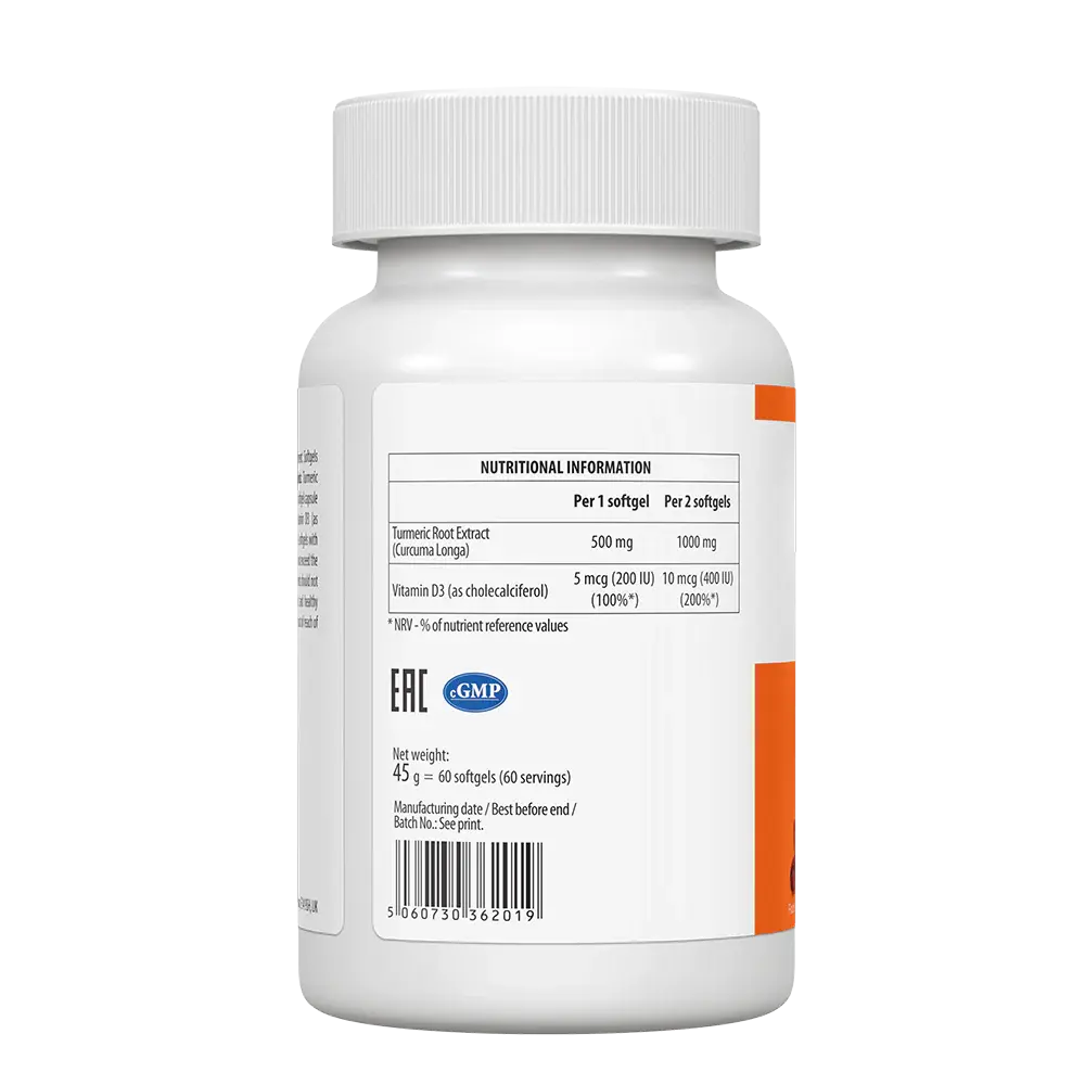 UltraVit Curcumin D3 60 softgels UltraVit