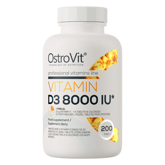 OstroVit Vitamīns D3 8000 SV 200 tabletes